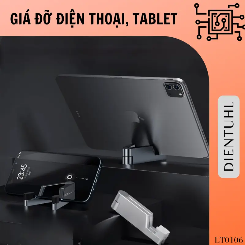 Giá đỡ Điện Thoại Máy Tính Bảng Ipad Tablet Để Bàn Nhỏ Gọn - Gấp Gọn, Điều Chỉnh Đa Năng, Hợp Kim Nhôm Cao Cấp 1