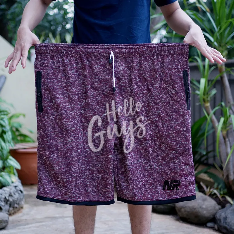 Celana pendek jumbo bb 120kg 110kg 100kg 90kg 80kg ukuran 3XL - 4XL motif polos kantung resleting 7