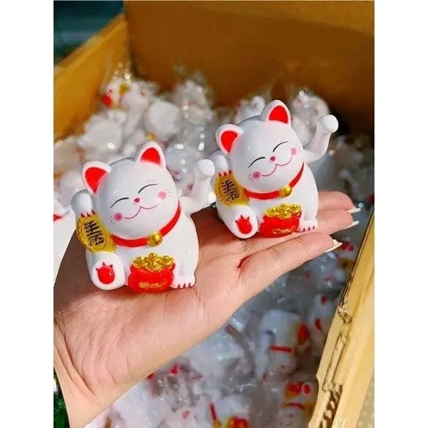Mèo thần tài vẫy tay mili , mèo thần tài chạm vẫy trang trí tài lộc may mắn 3