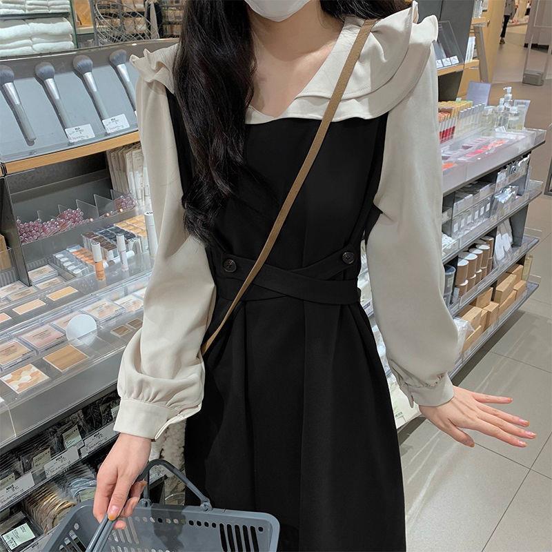 Product Introduction of Autumn Dress Women's New Style Women's Long Dress Small French Doll Neck Long Sleeve Skirt Small Design 11