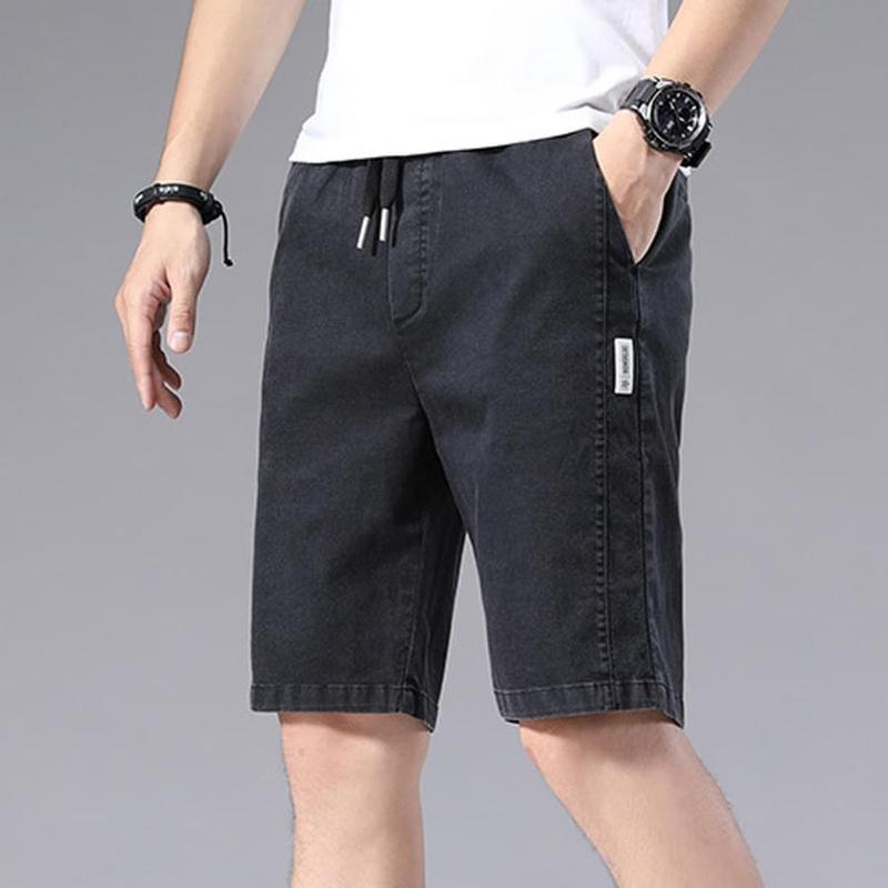 Quần đùi, quần short nam TOPMEN chất vải denim cao cấp thoải mái thoáng mát ôm dáng Menswear Jean Có Túi Đen 1