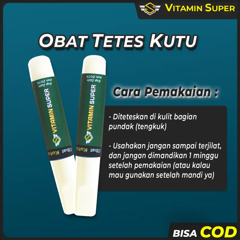 Obat Tetes Kutu Kucing dan Anjing by Vitamin Super  Solusi Pembasmi, Penghilang dan Anti Kutu 1