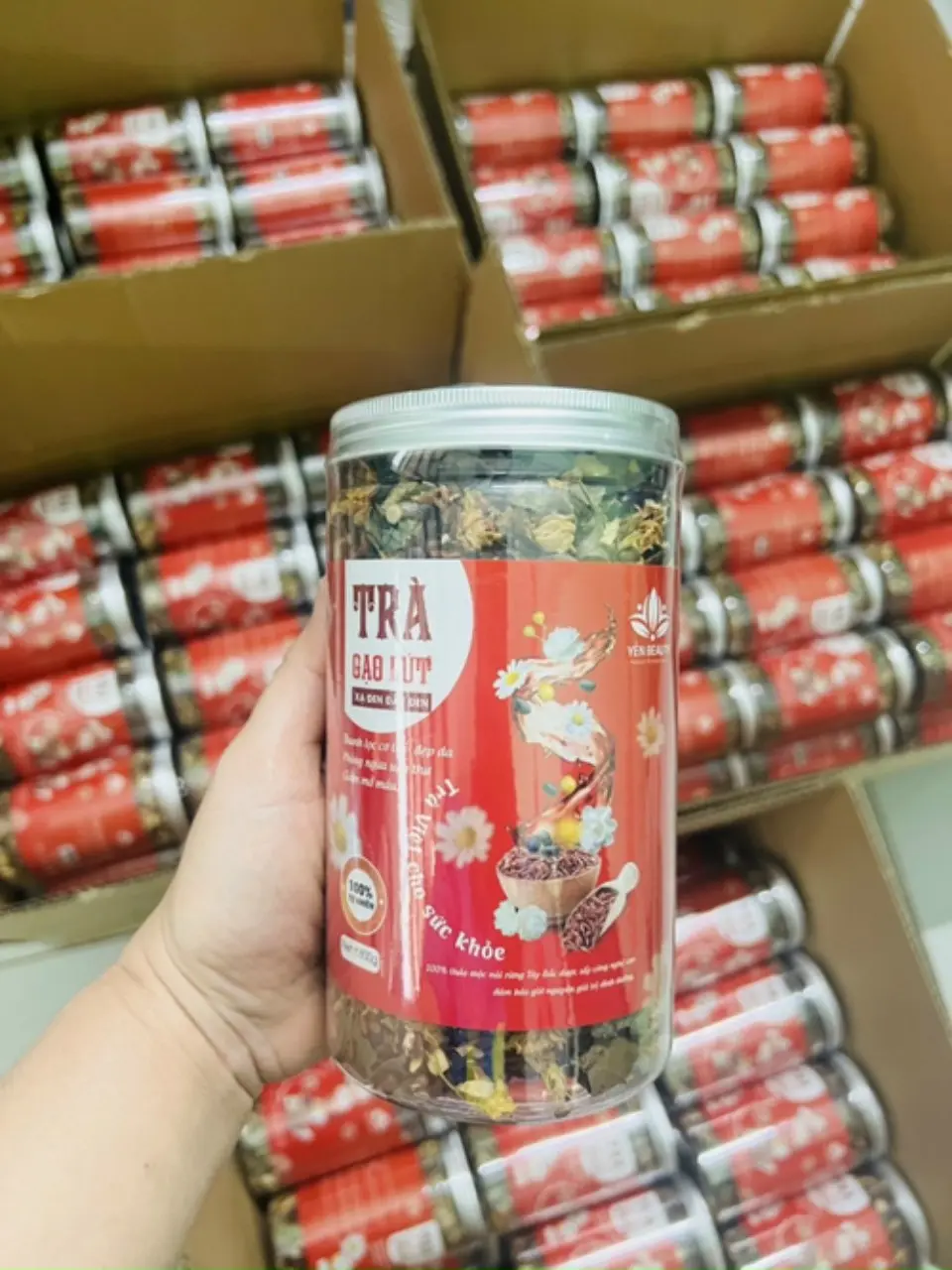 [Mua1 tặng 1] Trà gạo lứt xạ đen đậu đen tặng 1 gói trà gạo lứt 100gr