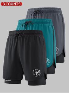 Men's Letter Print Shorts, Regular Fit Casual Comfy Breathable Pants for Daily Wear, Men's Underwear for Summer