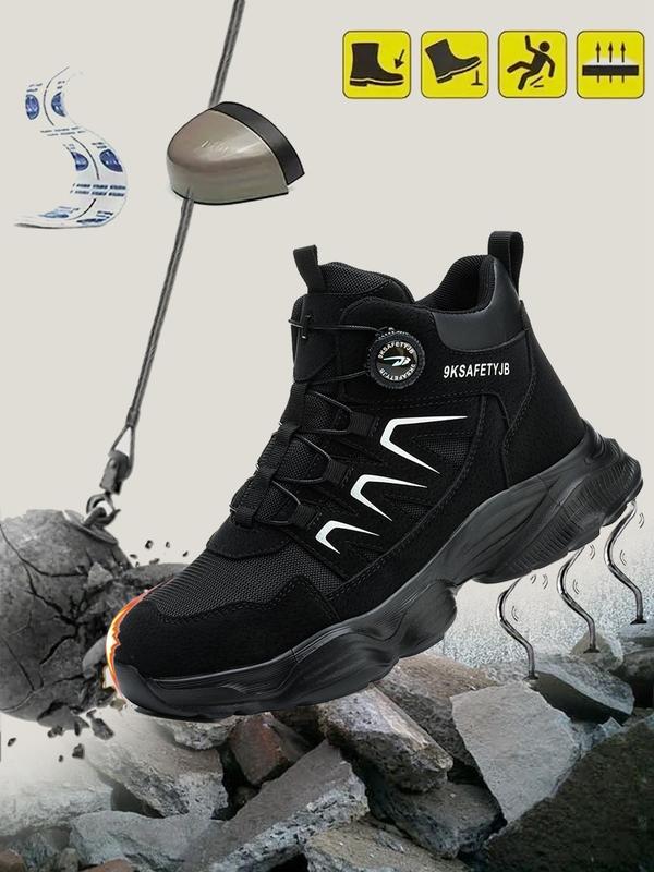 Men's High Top Lace Up Shoes, Casual Waterproof Shoes for Work, Fashionable Shoes for Daily Wear 4