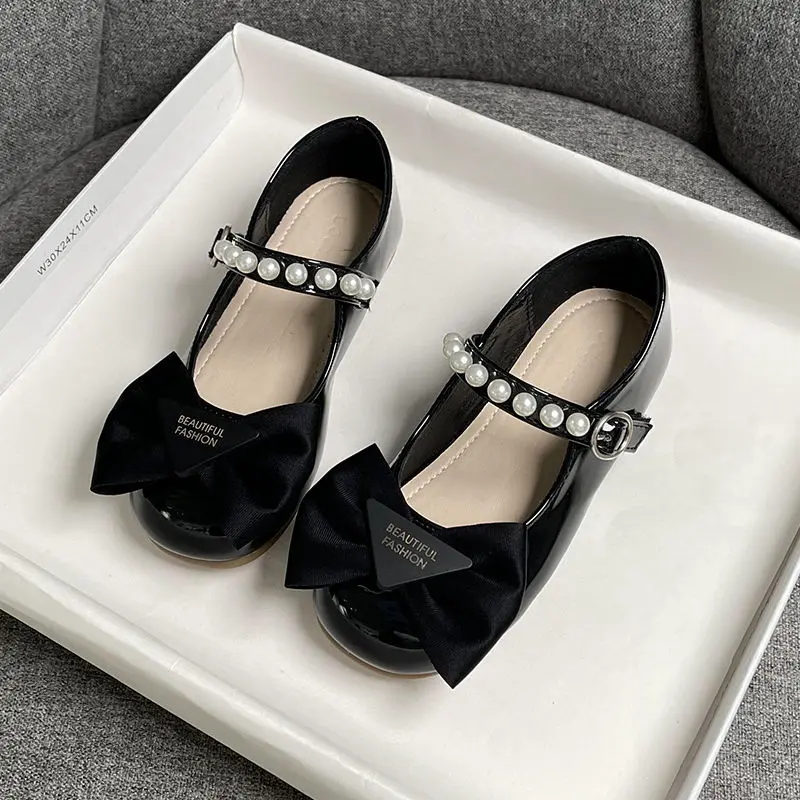 Giày búp bê trẻ em từ 3-11 tuổi màu đen da mềm (Form nhỏ) BB22 0