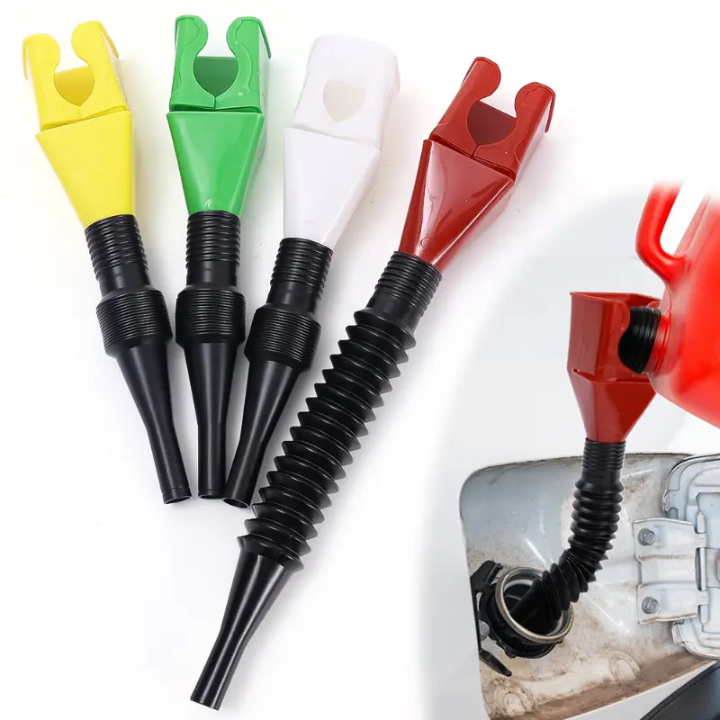 Corong mengisi minyak lipat teleskopik untuk kereta kecil, alat corong pemindahan petrol, minyak enjin motosikal dan trak, mudah alih, 1 keping