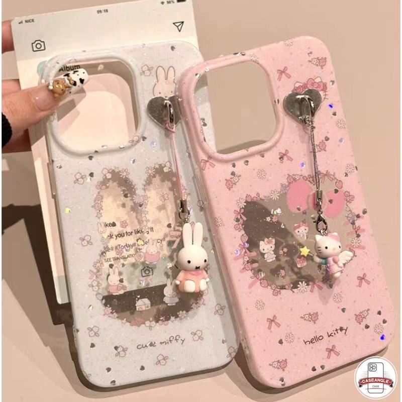 Vỏ Cặp Đôi Trong Suốt Hello Kitty Miffy IPhone 15 11 16 13 14 12 Pro Max 7Plus XR XS Max X 15 8 16 7 14 Plus SE 2020