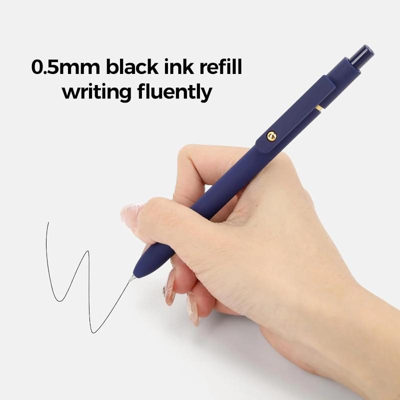 Set Pen Gel, 5pcs / set, Saiz Petua 0.5MM, Warna Morandi, Isi Semula Hitam, Pen Dakwat Gel, Sesuai untuk Pelajar, Pen Ballpoint Sentuhan Lembut Kawaii, Bekalan Sekolah Stationery pens il 8