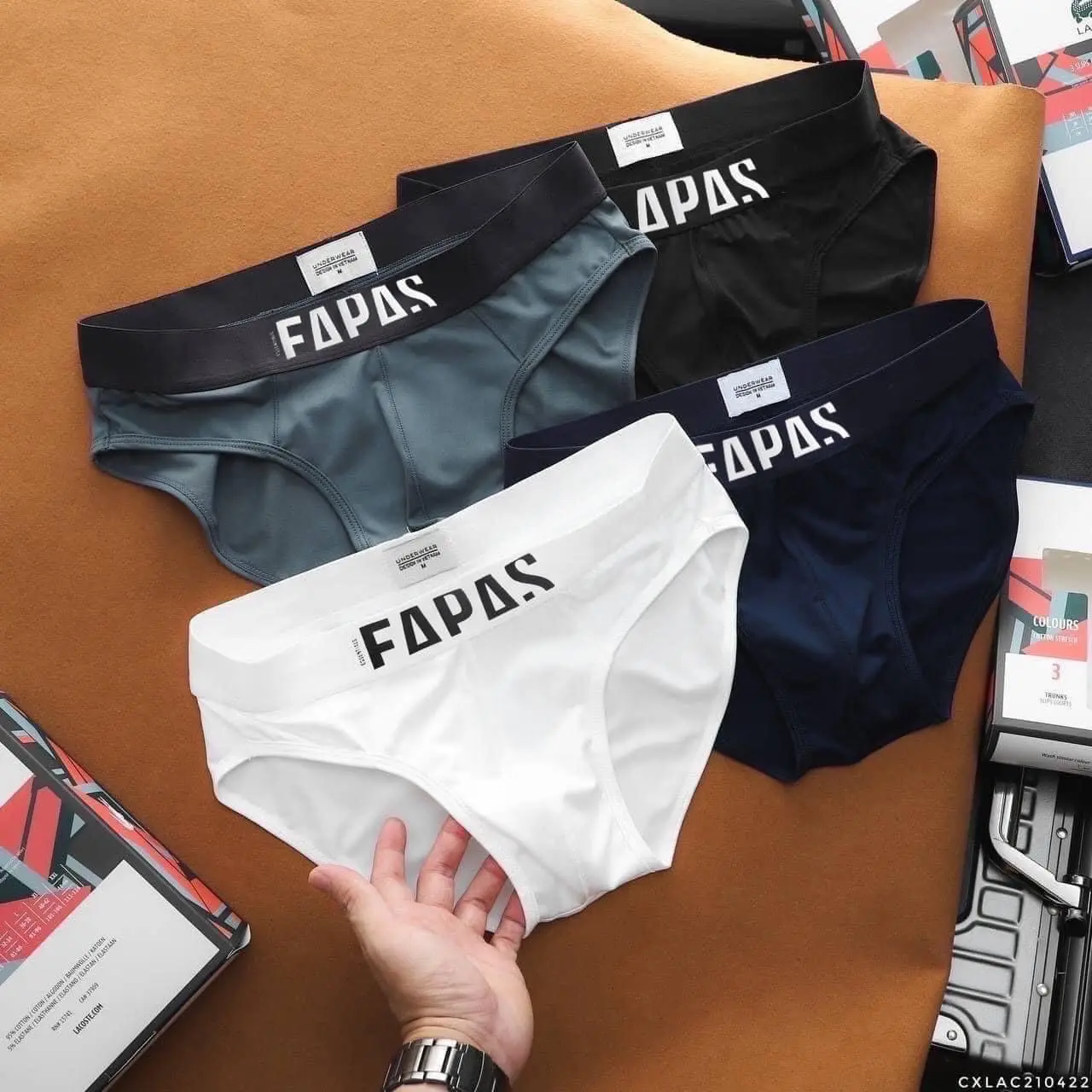 Combo 5 Quần Sip Nam tam giác FAPAS Menswear, Quần Lót Nam cao cấp vải thun lạnh in họa tiết Boxer Quần Boxer Sịp Cotton