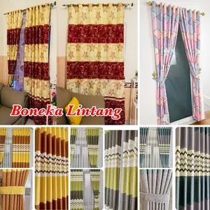 Gorden Pintu Kamar - Korden Jendela Tinggi - Hordeng Ruang Tamu Mewah - Kain Katun Batik
