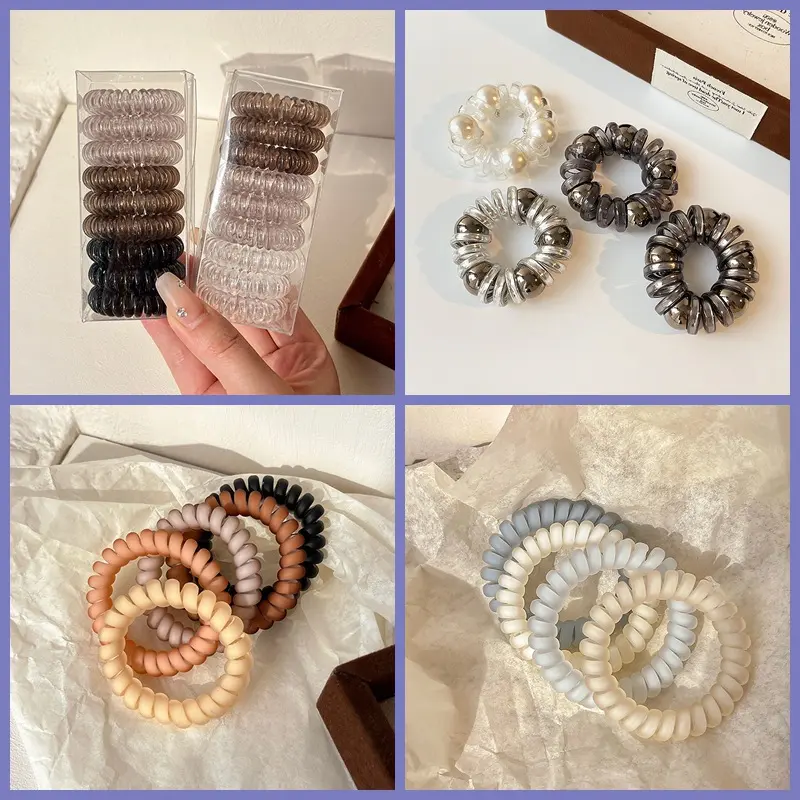 High Elasticity Korean Version Rubber Band Head Rope Hair Tie Adult Hair Tie Rubber Band Headdress Telephone Line Hair Rope Hair Tie