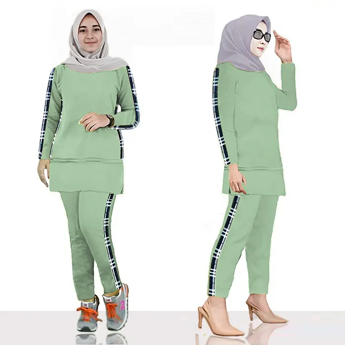 LM 18758 Baju Setelan Kaos Olahraga YV SET JUMBO Bahan Babyterry Premium Training Senam Big Size L XL XXL XXXL