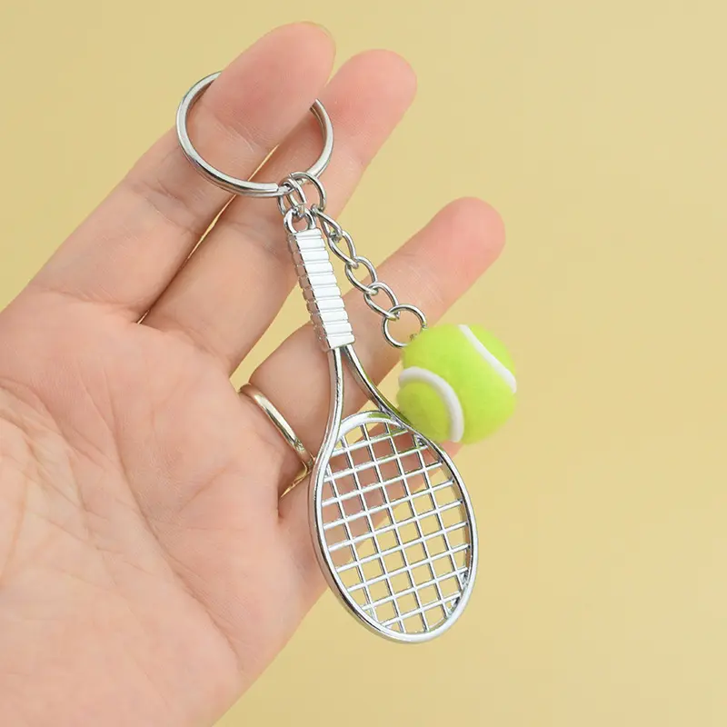 Creative Tennis Key Chain Football Sports Equipment Sports Souvenir Pendant School Prize Little Creative Gifts