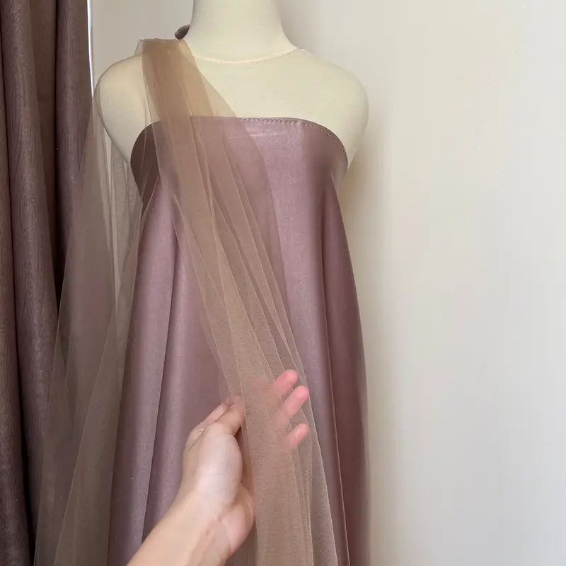 Bahan Kain Soft Tile Tule Tulle Polos Premium Jaring Kelambu Warna Rosegold Sky Blue Sage Green Hitam Hijau 7
