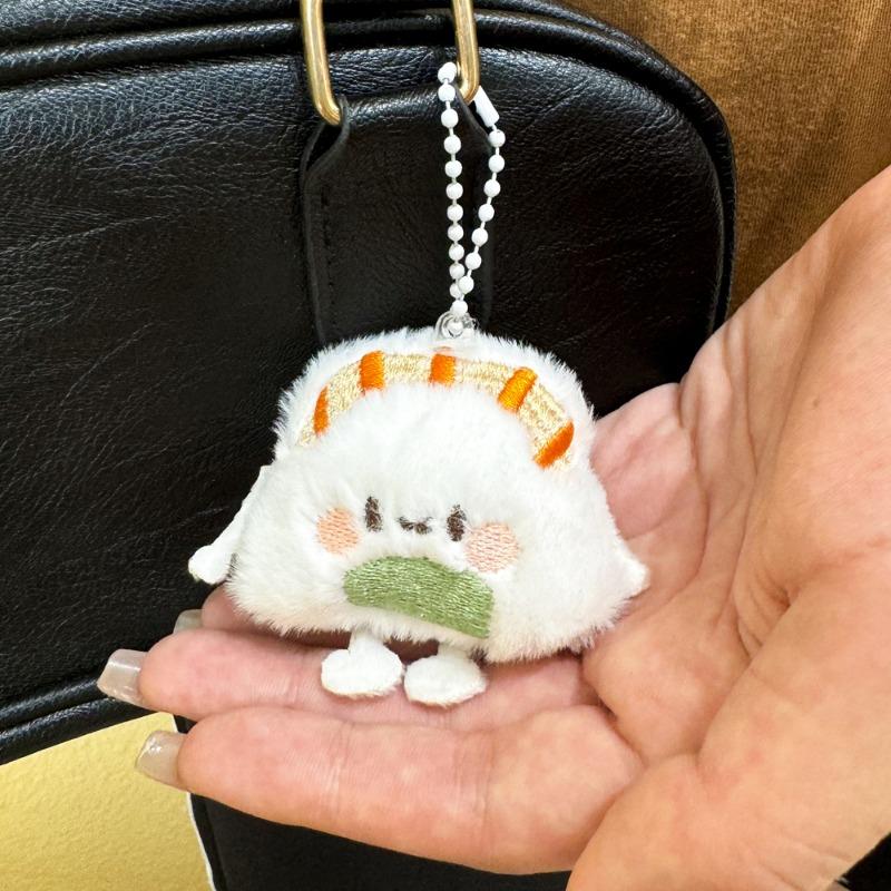 Dây Chuyền Chìa Khóa Bánh Bao Nhân Tạo Nhồi Bông Thiết Kế Hoạt Hình, Búp Bê Sushi Búi Tóc Mềm Mại Sáng Tạo, Đồ Trang Trí Mặt Dây Chuyền, Thích Hợp Cho Ba Lô Học Sinh, Quà Tặng Bạn Bè 2