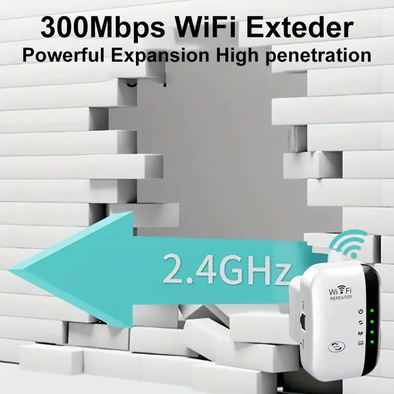 WiFi Signal Amplifier, Home Enhanced Wireless Network Amplifier, WiFi Range Extender, Easy to Install Router Expander Repeater, Network Components for Home Office 6
