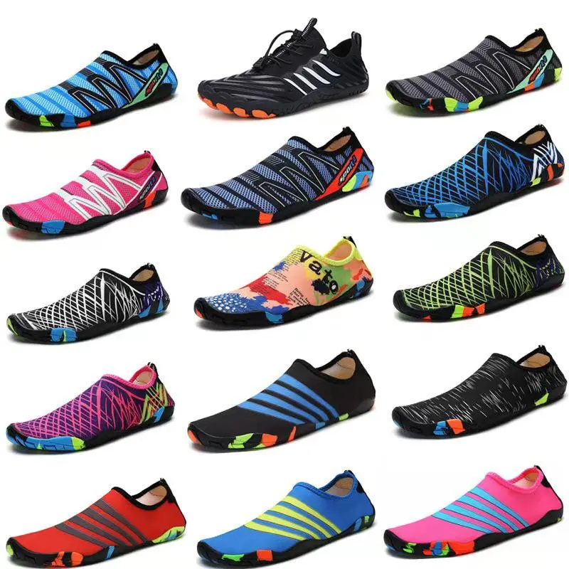 Mesh Printing Swimming and Diving Shoes, Gym Silent Running Shoes, Outdoor Beach Shoes, Couple's River Shoes, Barefoot Quick-drying Shoes, Breathable Snorkeling and Wading Shoes