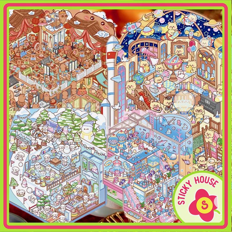 (Mẫu mới) Sticker 3D Nhãn Dán Tạp Chí Dễ Thương Nhãn Dán Chống Thấm Nước Sticker