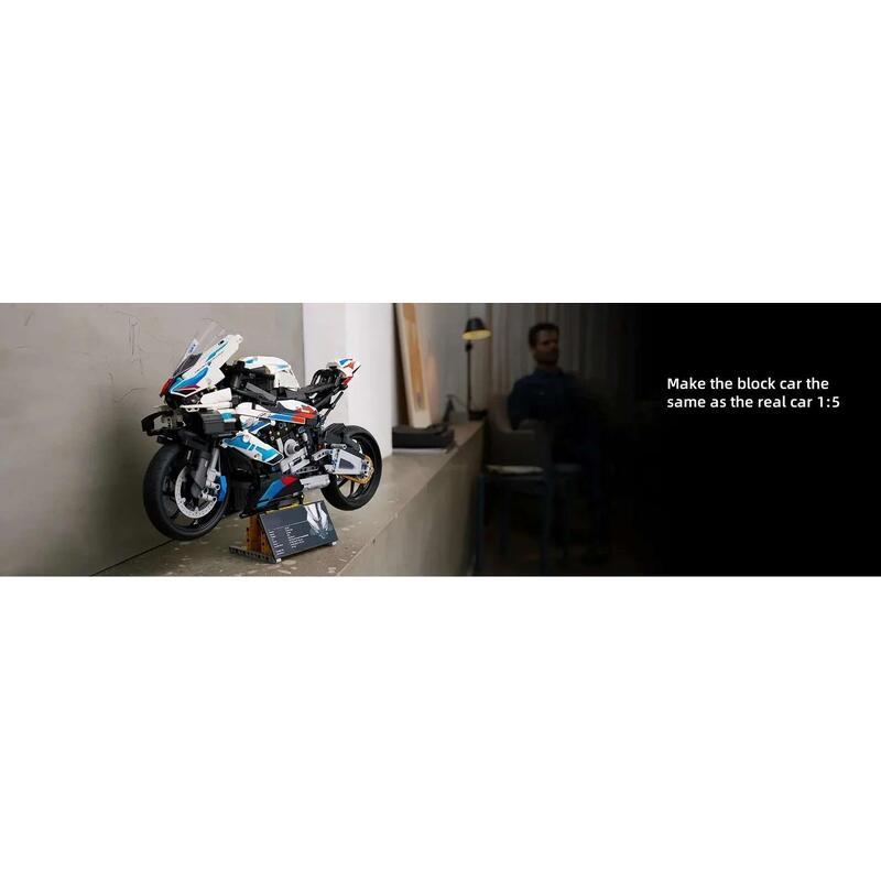 Product Introduction of New Building Bocks Simulation Motorcycle Decoration Assembly Model Difficult Toy Boy Educational Creature Gifts 8