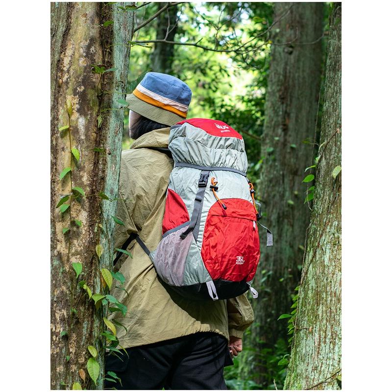 35L outdoor foldable large capacity mountaineering bag lightweight hiking backpack 9