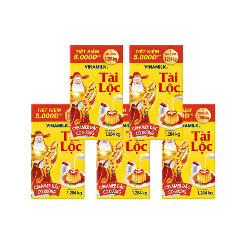 Combo 05 Hộp Sữa đặc Vinamilk Tài Lộc NGÔI SAO 1284g - Bách Hóa Nuti