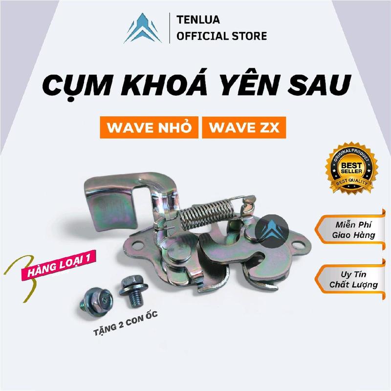 (Bas Bướm) Cụm Khoá Yên Sau Wave Nhỏ-Wave ZX Hàng Loại 1 Chuẩn Theo Xe / Tặng Kèm 2 Con Ốc / Phụ Tùng-Phụ Kiện