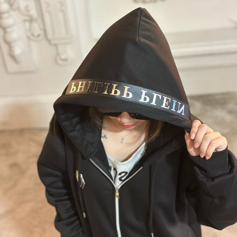 Áo PP khoá logo Da tráng gương nỉ bông mũ hai lớp hottrend nam nữ aokhoac nam Hoodie