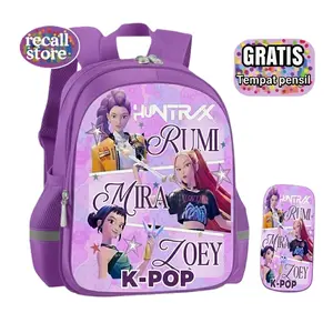 Tas Sekolah Anak Perempuan TK SD Karakter K-POP DEMON HUNTER+GRATIS Tempat Pensil Senada  Fashion