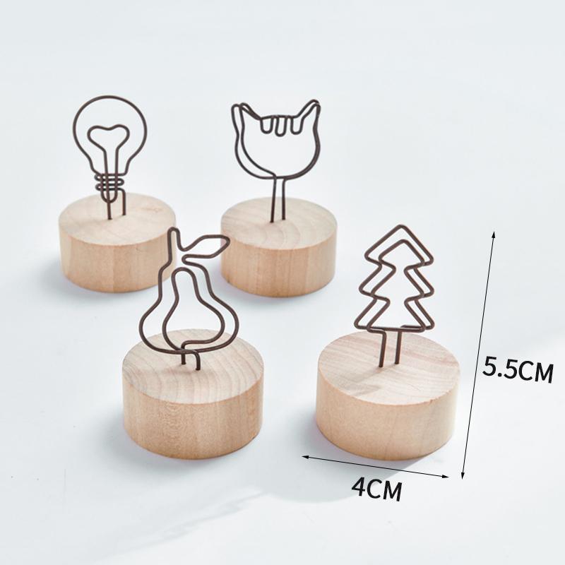 Creative Wooden Message Notes Clips Vertical Cute Photo Clip Desktop Decoration Ornaments 7
