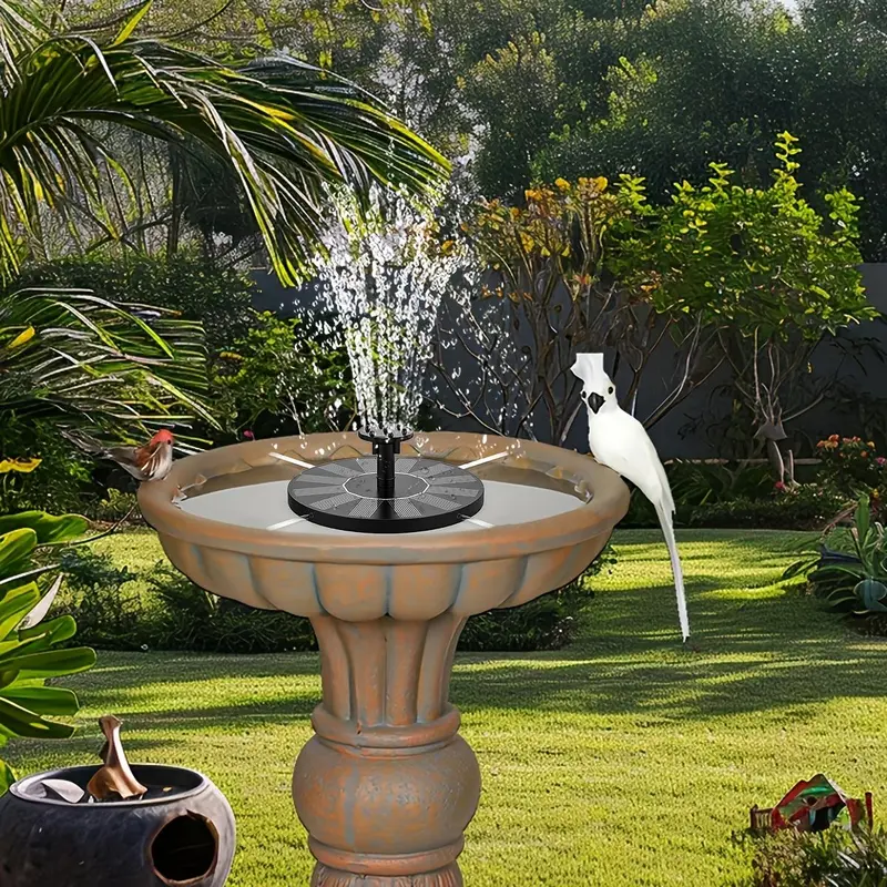 Solar Fountain Pump, Solar Fountain Pump with Nozzles, Outdoor Water Feature for Bird Bath, Pond, Garden, Backyard Decoration, Decorative, Waterfall 0