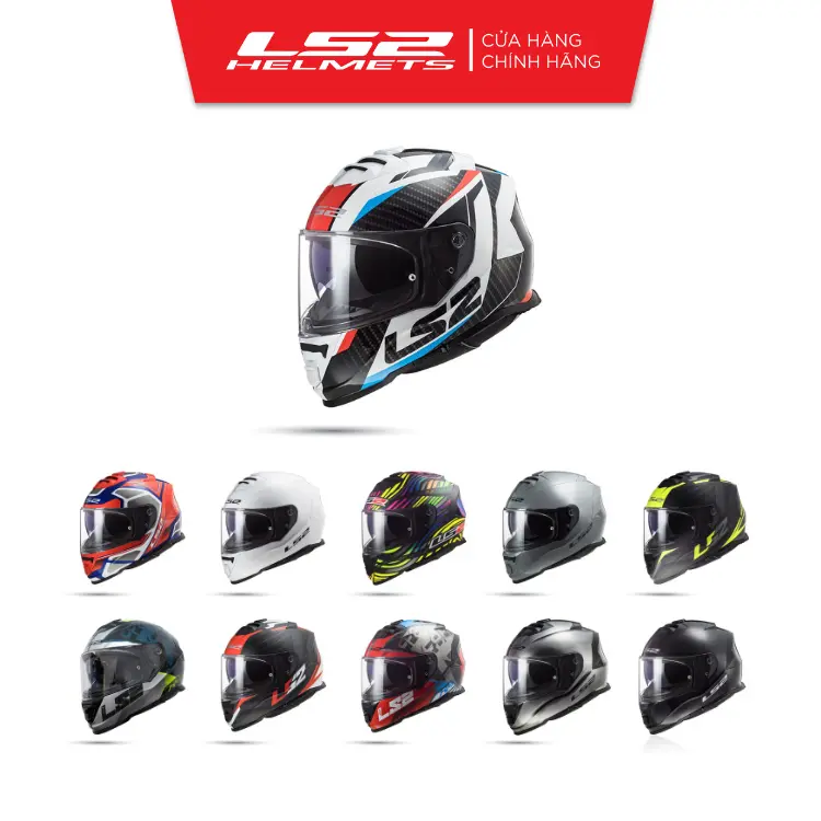 Mũ Bảo Hiểm Fullface LS2 2 kính FF800 Storm II - ECE22.06