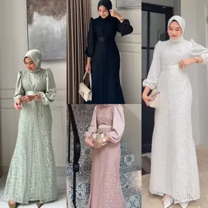 Vannamille id Maxi Dress Malika Brukat Fashion Muslim Wanita Oufit Lebaran Seragaman Pesta gamis kekinian berkualitas Vannamille id Maxi Dress Malika Brukat Fashion Muslim Wanita Oufit Lebaran Seragaman Pesta gamis kekinian berkualitas