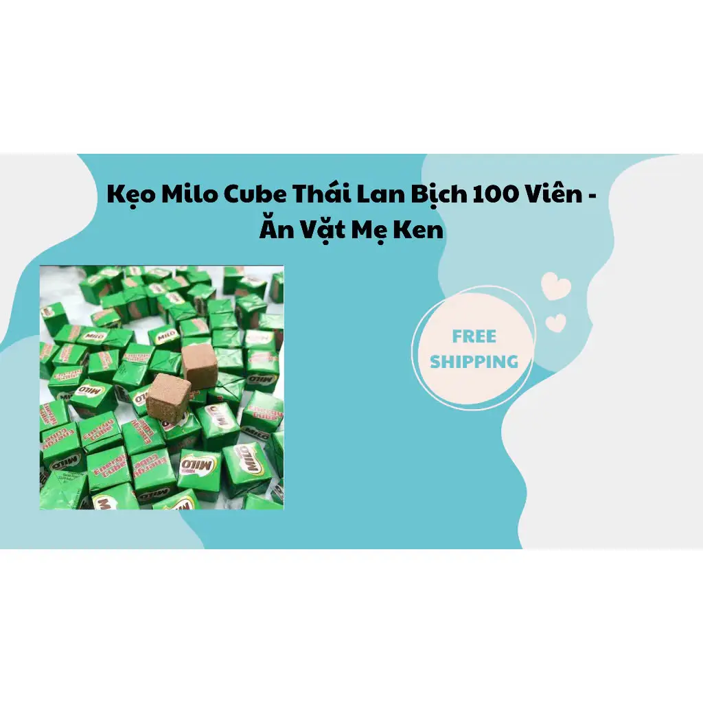 Kẹo Milo Cube Thái Lan Bịch 100 Viên - Ăn Vặt Mẹ Ken Chua Snack