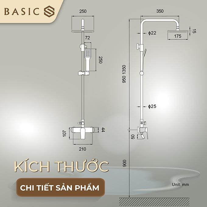 Sen cây nóng lạnh Basic BW-606SV, đồng mạ chrome cao cấp, chân 7 lớp chống ăn mòn 4