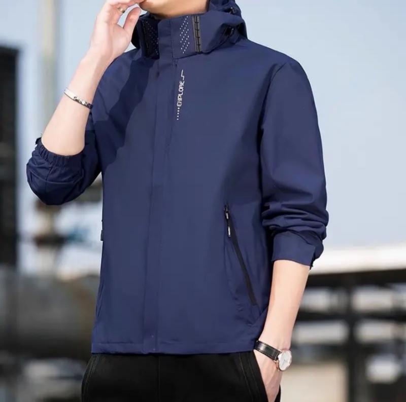  Áo khoác gió nam nữ 2 lớp Chống gió Chống nước Chống nắng - Chất Vải Gió Tráng Bạc Menswear Baggy Jacket Cổ Cao 