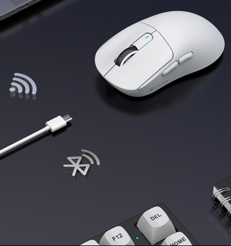 Product Introduction of Original Attack Shark X3 Wireless Mouse Multiple Colors Three-mode Lightweight Design Ergonomics PAW3395 E-sports Gaming Mouse 14
