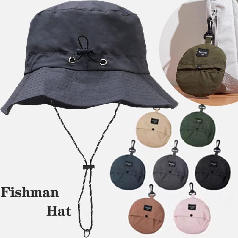 Product Introduction of Summer Waterproof Bucket Hat Storage Bag Quick-drying Sun Hat Portable Anti-UV Panama Cap Camping Hiking 16