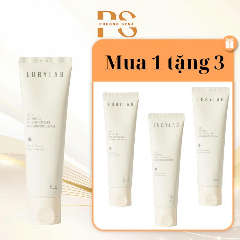 (9) (Mua 1 Tặng 3)  SN0939 - Combo 4 Tuýp Kem Chống Nắng Nâng Tông LubyLab Tone Up Essence UV Sunblock Cream Spf50+ PA++++ 50ml Dưỡng Body