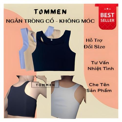 Áo Nịt Tomboy Ngắn Không Viền Tròng Cổ ( không móc gài) mua 2 tăng 1 móc khóa, 3 áo tặng 1 quần Top Denim Umi