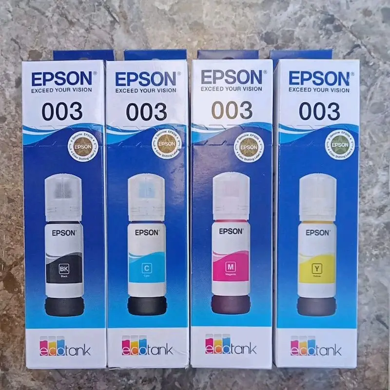Tinta Epson 003 Original L1110 L3100 L3110 L3150 L5190 Black Printer