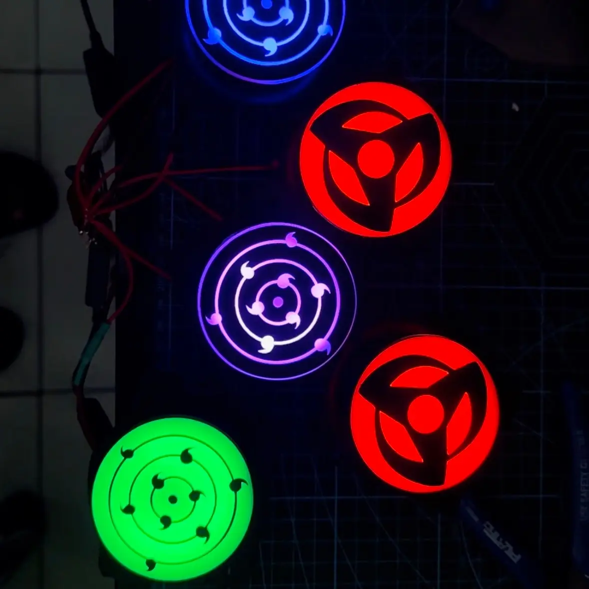 lampu saringan gerak berputar devil sharingan 12volt dc universal Motor