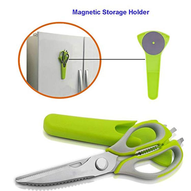 Product Introduction of Multifunctional 6 in 1 Kitchen Scissors Multipurpose Stainless Steel Chicken Bone Scissors GuntingMultipurpose scissors 33
