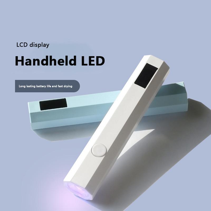 New Pen Uv Light Lamp With Display Portable Power Phototherapy Uv Led Lamps Mini Handheld Light Nail Art 0
