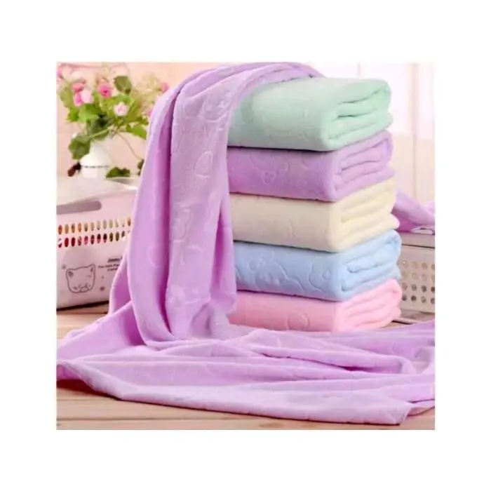 AS4 Wih PROMO Handuk Polos Anak Microfiber Murah 70x140 cm IMPORT Dewasa Anak Serap GRATIS ONGKIR