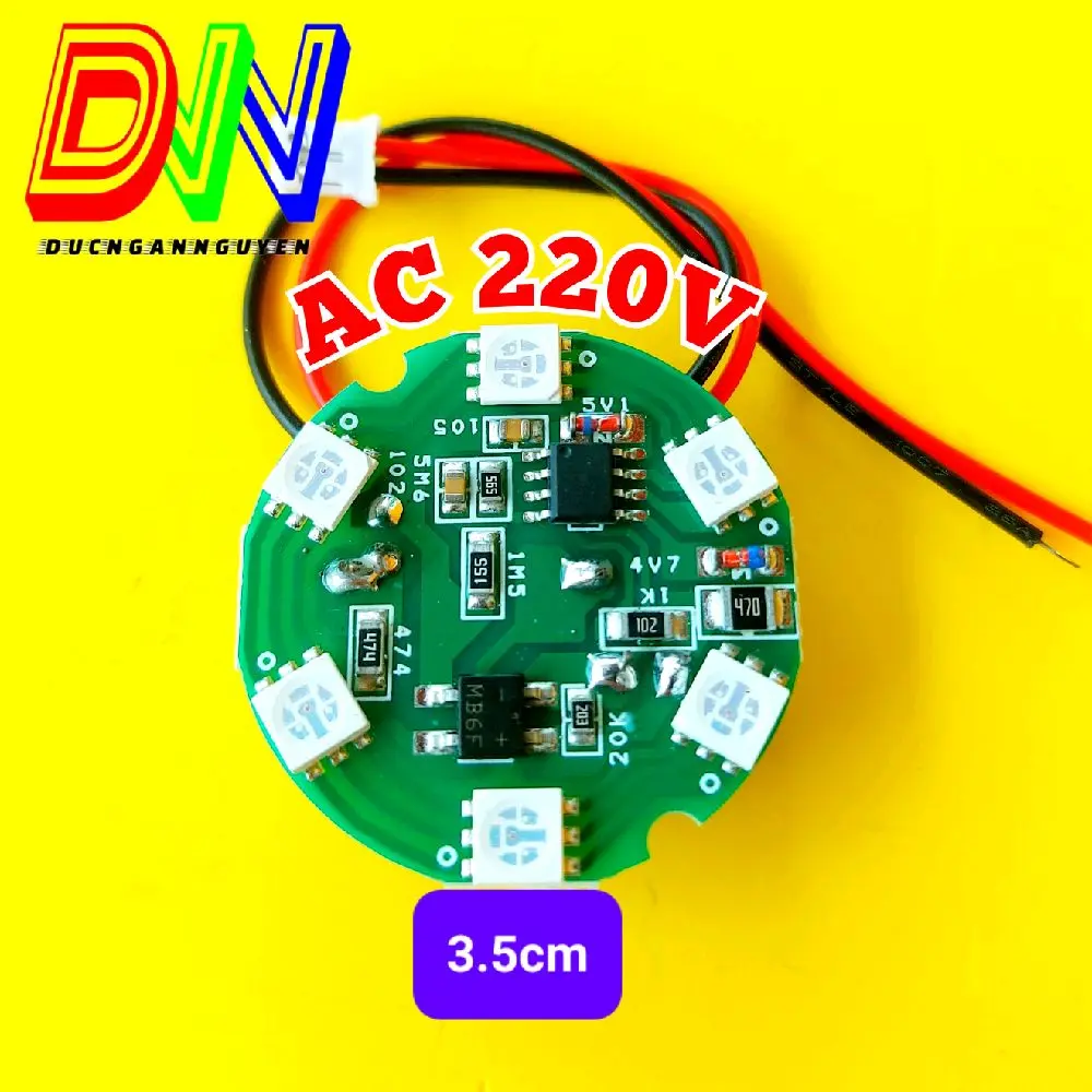 Mạch Led Đèn Thờ Tự Đổi Màu RGB 5050 AC 220V