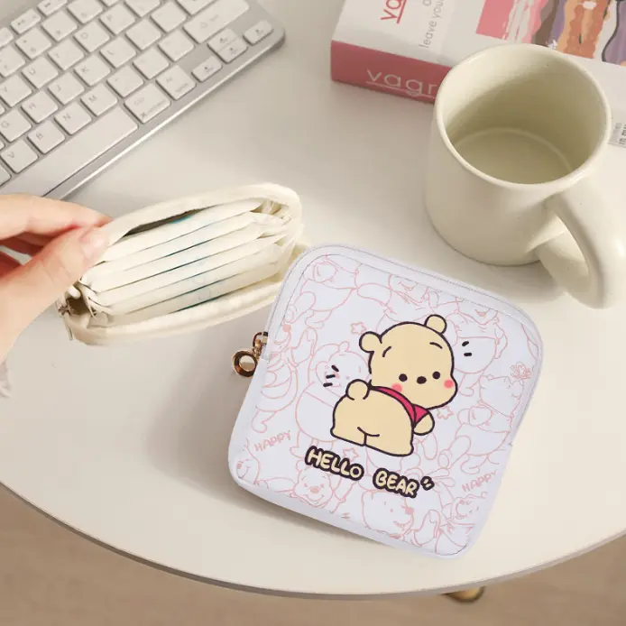 BISA COD D6307 Dompet Pouch Makeup Estetik / Pouch Penyimpanan  Multifungsi Kanvas 3