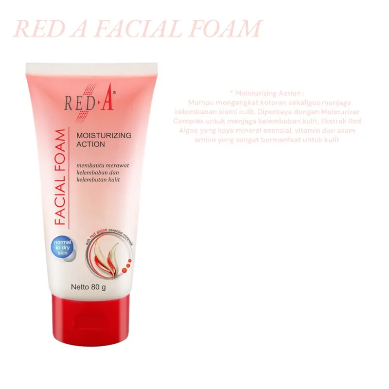 RED-A FACIAL FOAM FOR NORMAL OILY ACNE SKIN 40GR-80GR 4