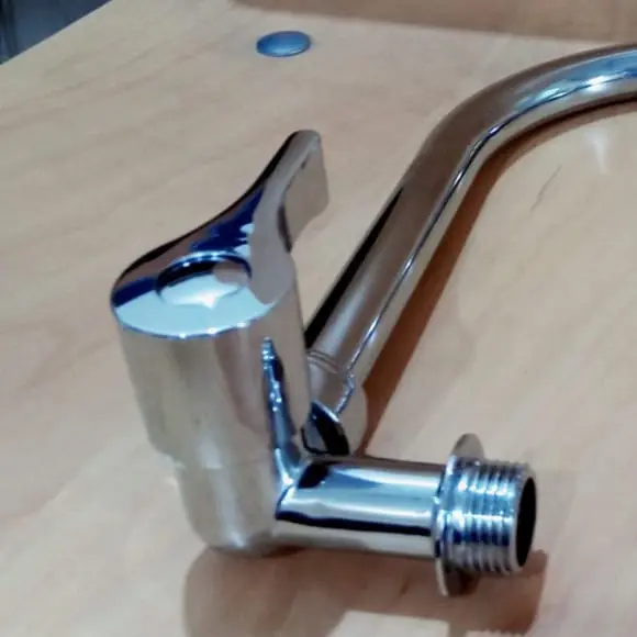 kran cuci piring Kran Angsa Cuci Piring 1/2 inch Kran Wastafel Stainless Steel Model Tembok Minimalis Air 3