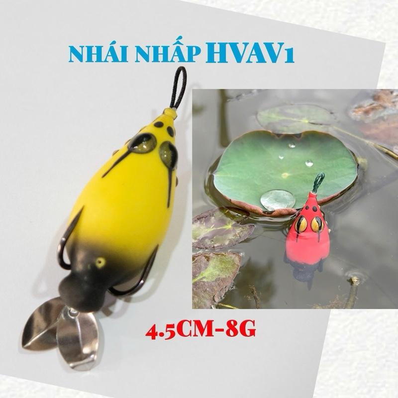 Nhái hơi Hvav1 mồi nhấp nổi 3/4 (4.5cm-8g) Bắt Cá Fishing Đi Câu Cao Su bắt cá lóc cá chuối hoa cá lóc bông Câu Cá